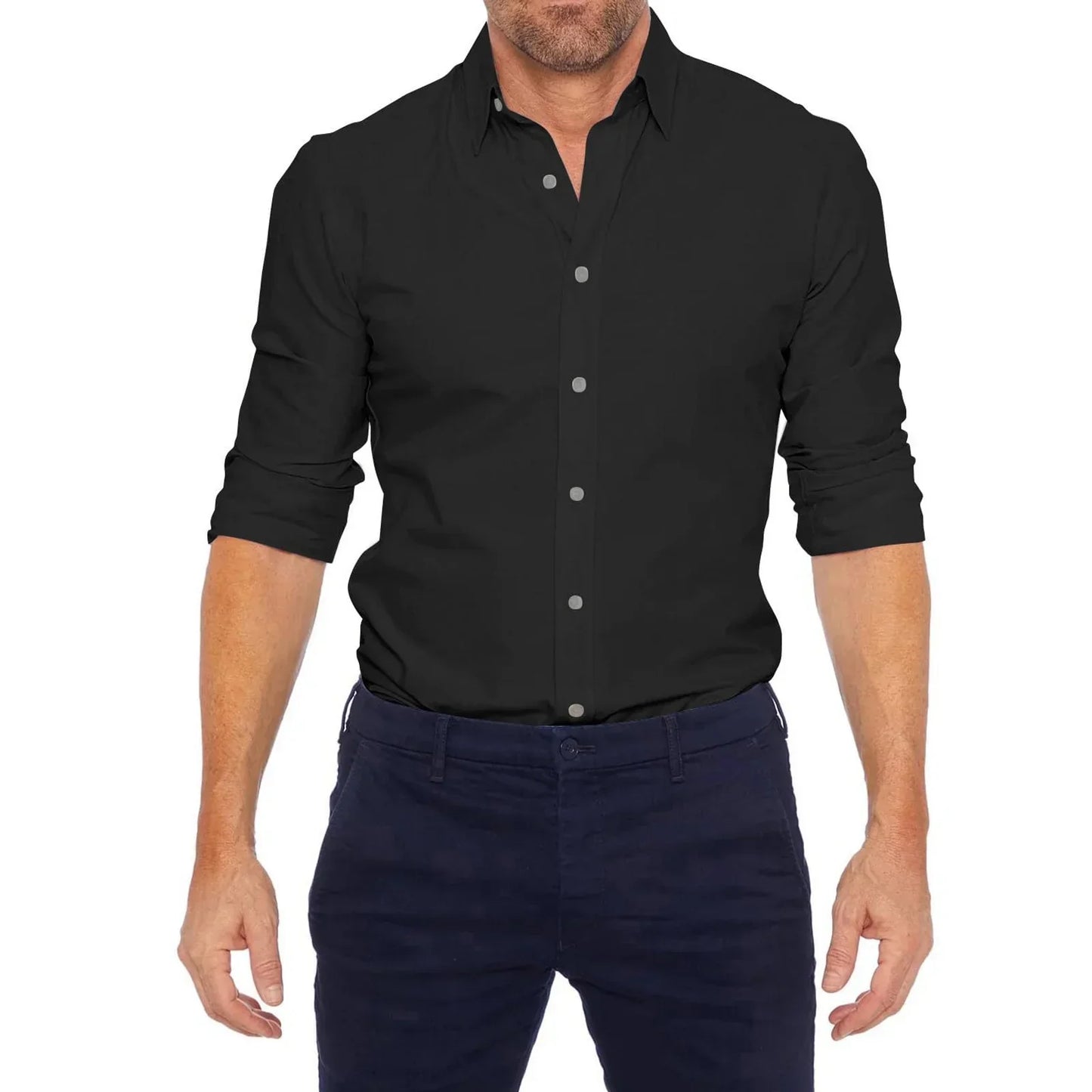 Heren Overhemd Lange Mouw Kwaliteit Casual Look