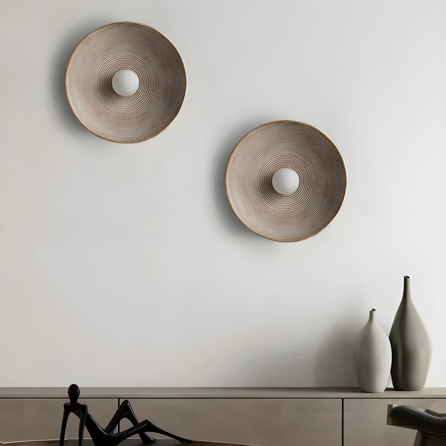 Wandlamp Rond Maan Design LED G4 Japandi Scandinavisch Ø20 Ø50