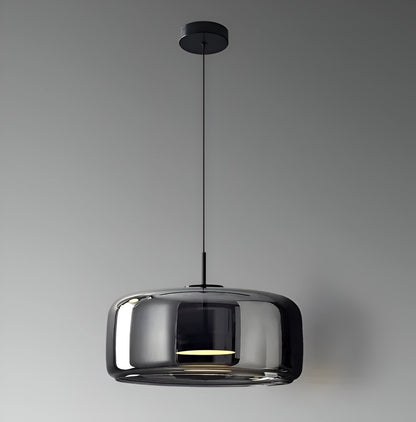 Hanglamp Rookglas Retro Trio Handgeblazen Dimbaar Verstelbaar Zwart