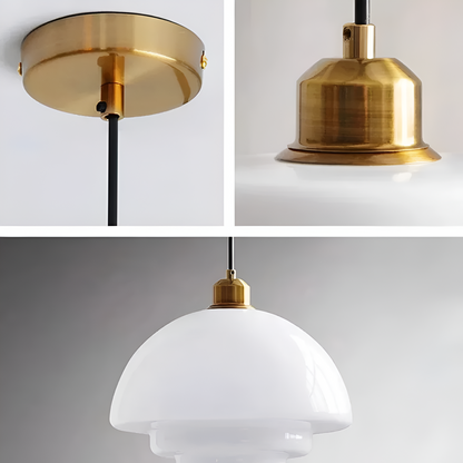 Plafondlamp Art Deco Messing Glas D30 D28 D32 Goud Vintage Design