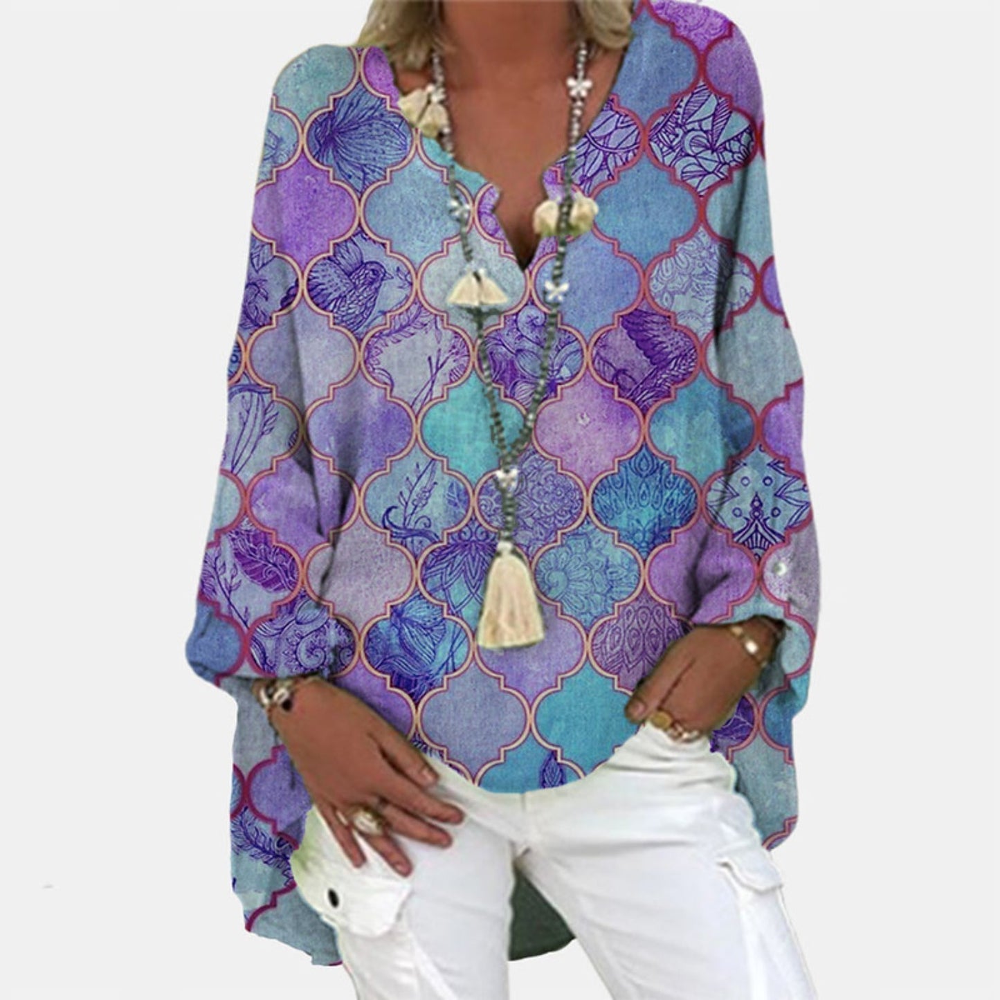 Dames Blouse Linnen Stijlvol Elegante Top voor Vrouw