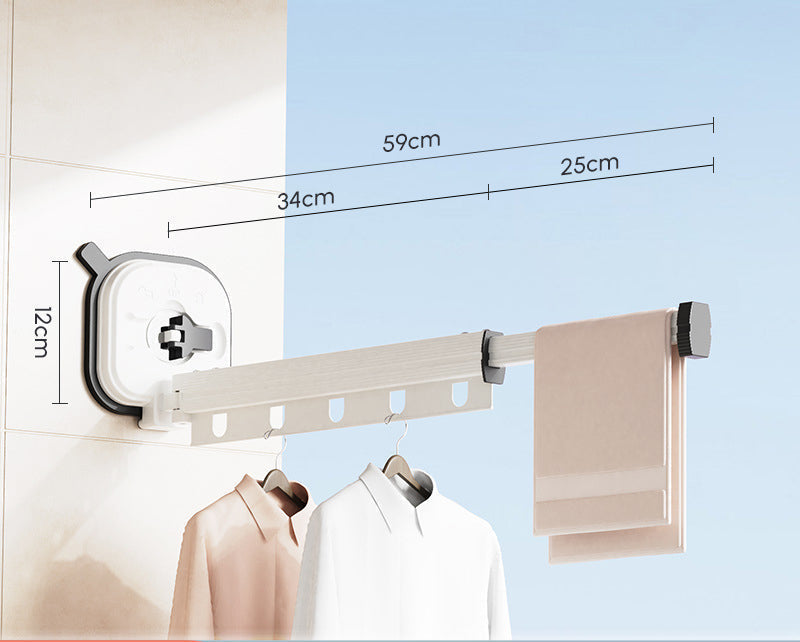 Inklapbaar Wasrek voor Aan de Muur of Deur - Ruimtebesparend Opvouwbaar Droogrek - Compact & Veelzijdig Design voor Kleine Ruimtes