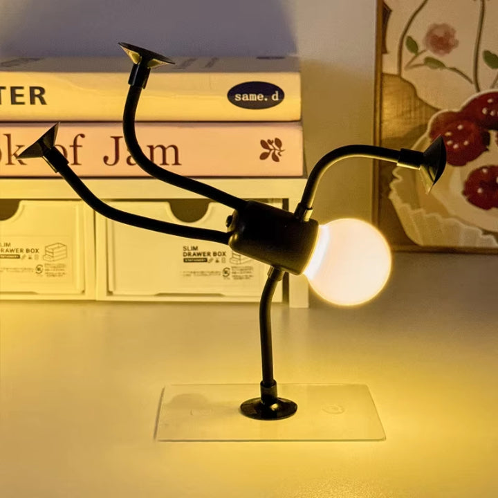 Flexibele LED Figuumlamp 18cm Warmwit Tafellamp Nachtlamp Sfeerverlichting Slaapkamer Woonkamer Decoratief Licht Siliconen USB Oplaadbaar