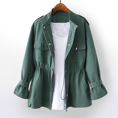 Dames Trenchcoat Stijlvol Waterdicht Luxe Stof