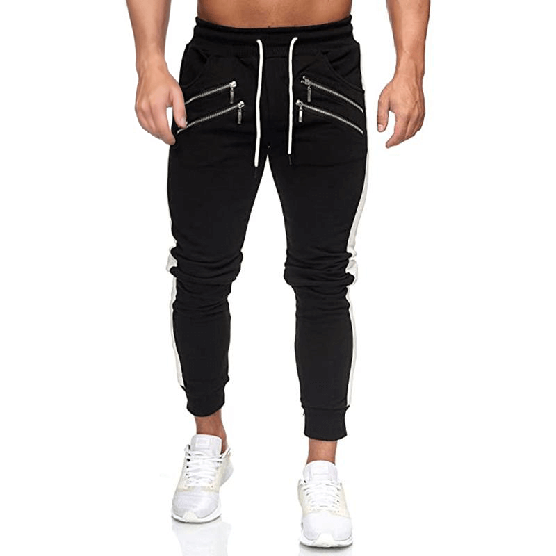 Joggingbroek Heren Zacht met Ritszakken en Elastische Band