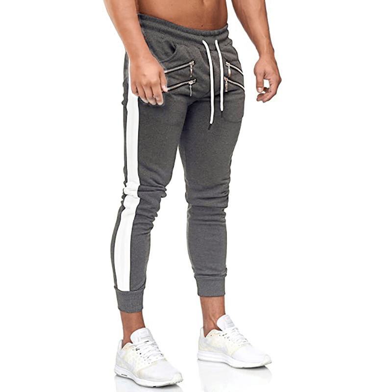 Joggingbroek Heren Zacht met Ritszakken en Elastische Band