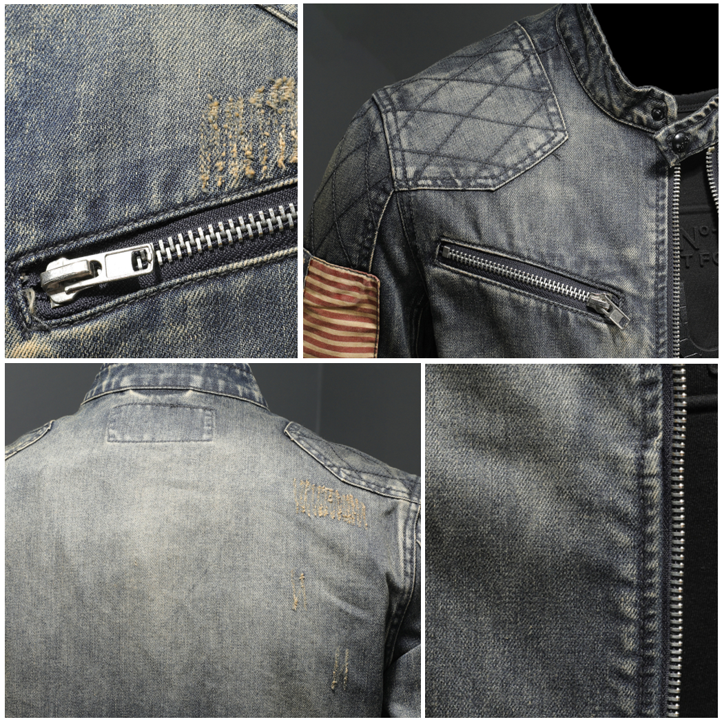 Leren Bikerjas Vintage Look Heren Motorjack