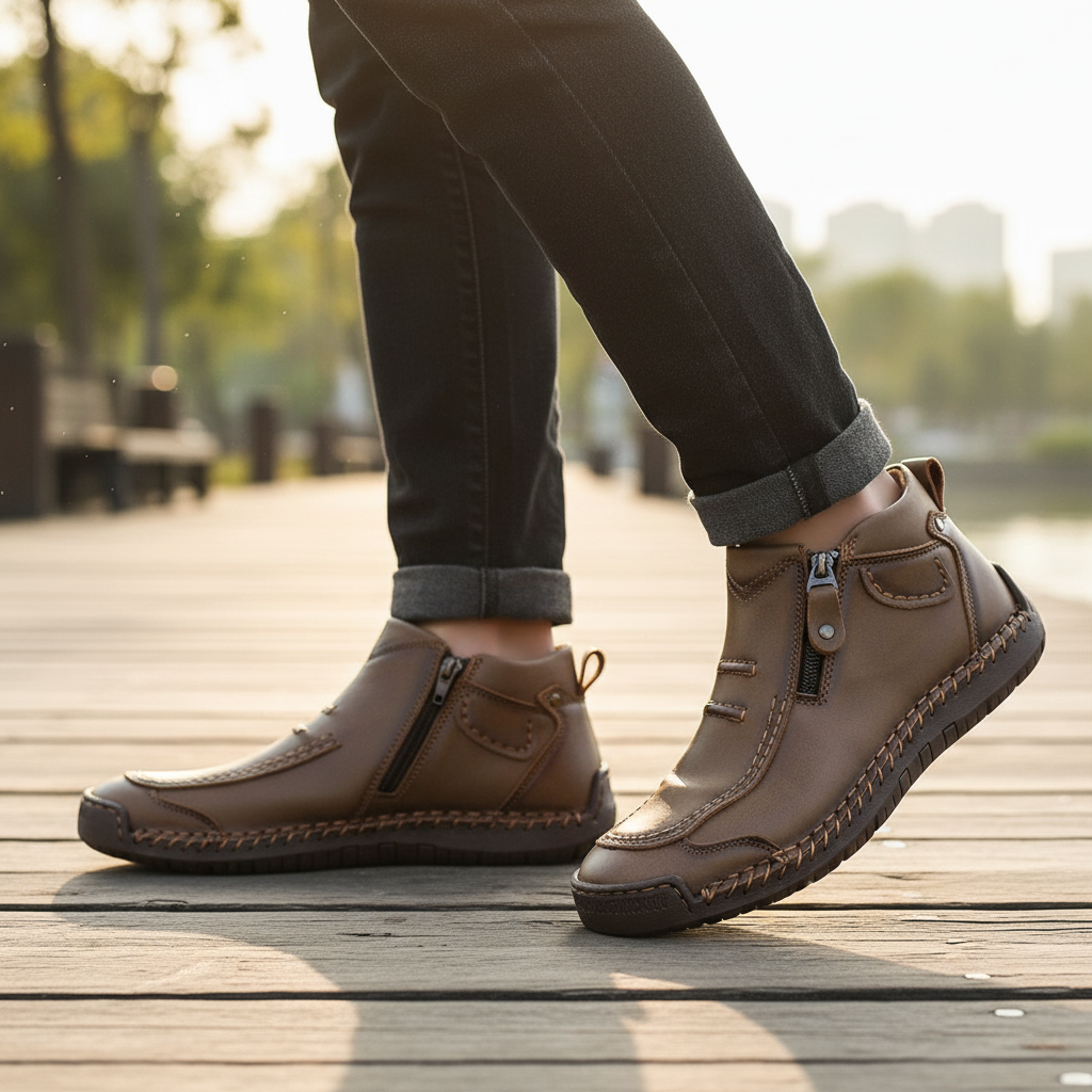 Orthopedische Heren Schoenen Comfortabel Leer