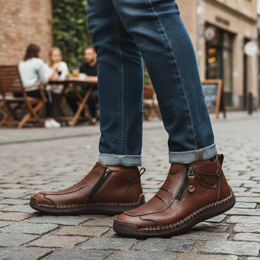 Orthopedische Heren Schoenen Comfortabel Leer