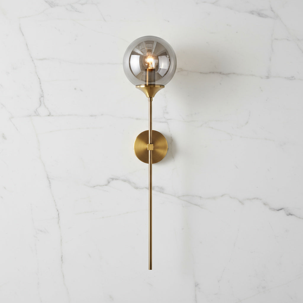 Moderne Wandlamp met Glazen Kap – Chroom of Gouden Afwerking – Scandinavische Stijl