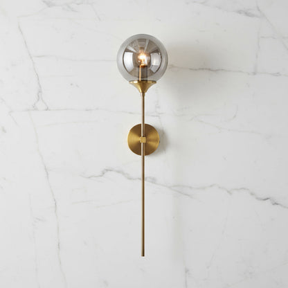 Moderne Wandlamp met Glazen Kap – Chroom of Gouden Afwerking – Scandinavische Stijl
