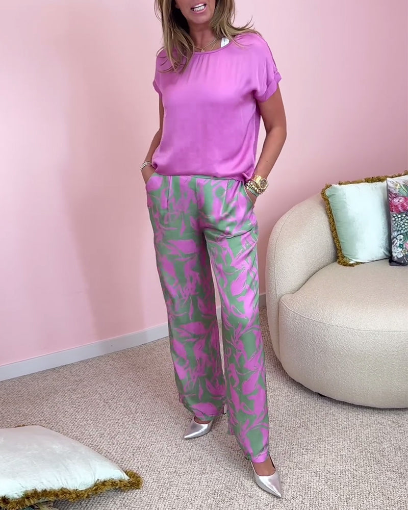 Vrouwelijke Zomer Outfit Set Blouse en Broek