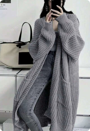 Dames Vest Lange Gebreide Stijlvol Trendy