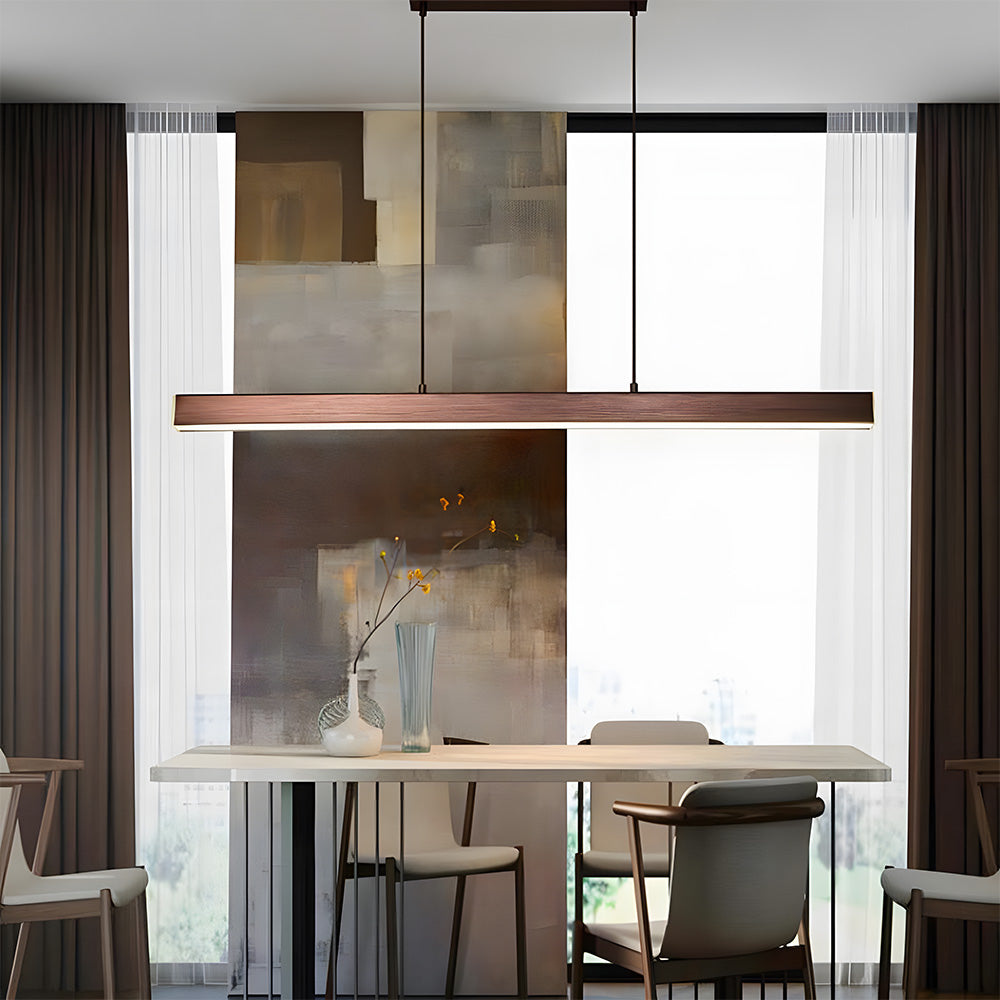 Verumo Hanglamp LED Metaal Zwart Keukeneiland Eettafel Moderne Verlichting Lineaire Hanglamp
