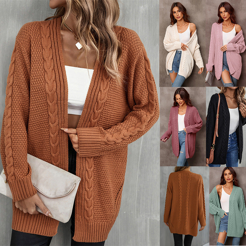 Dames Vest Gebreid met Kabelpatroon Warm en Stijlvol