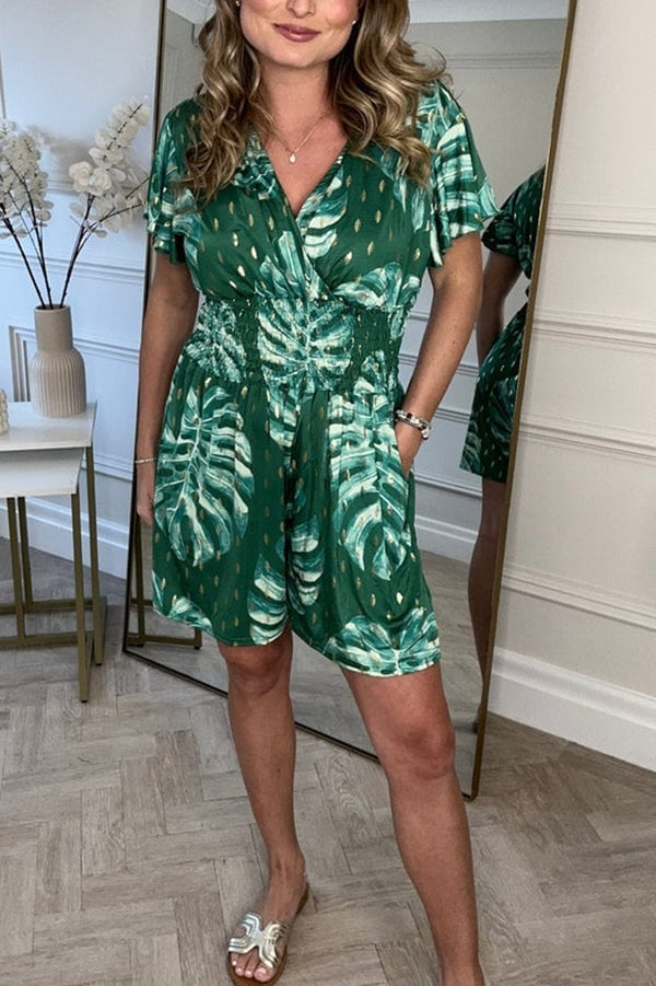 Zomerjurk Luchtige Tropical Print Jurk voor Vrouw