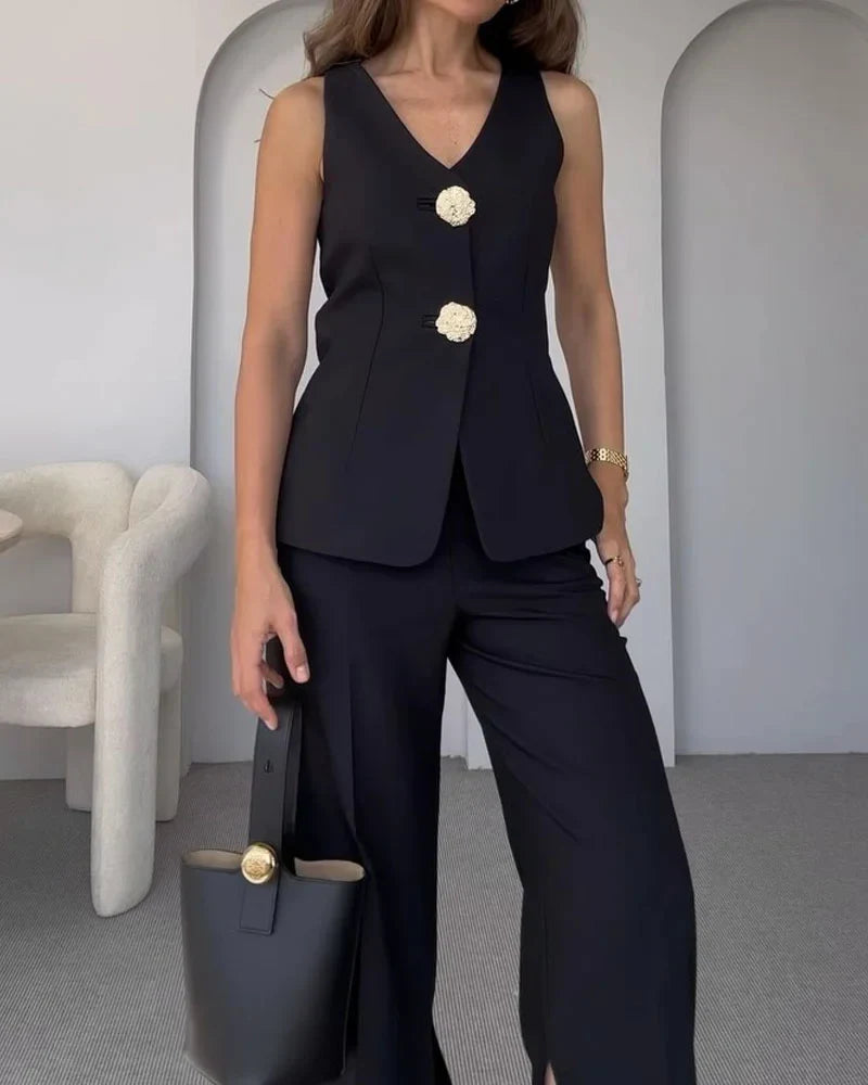 Dames Gilet Zonder Manches Elegant Design