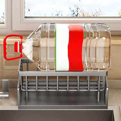 Keuken- en badkamer organizer met automatische afwatering en handdoekhouder