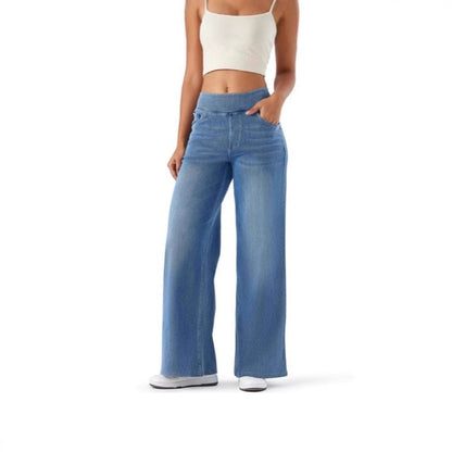 Dames Broek Wijd Model Stretch Denim