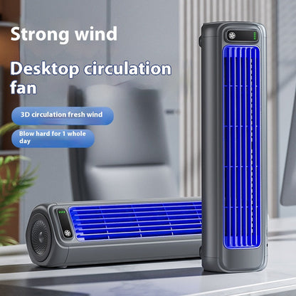 Torenventilator Bladloos USB Modern Grijs Stil Design Compacte Koeling 3 Standen Bureau Thuis Kantoor