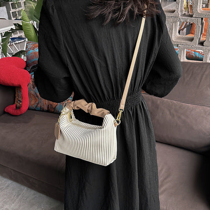 Dames Schoudertas Leer Geplooid Stijlvol Design