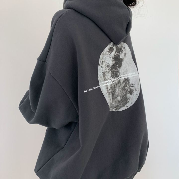 Dames Hoodie Space Print Casual Streetwear → Dames Hoodie Space Print Casual Straatmode - StudioMarella