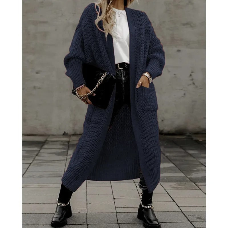 Dames Vest Gebreid met Zakken Casual Stijl