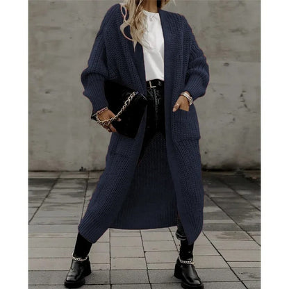 Dames Vest Gebreid met Zakken Casual Stijl