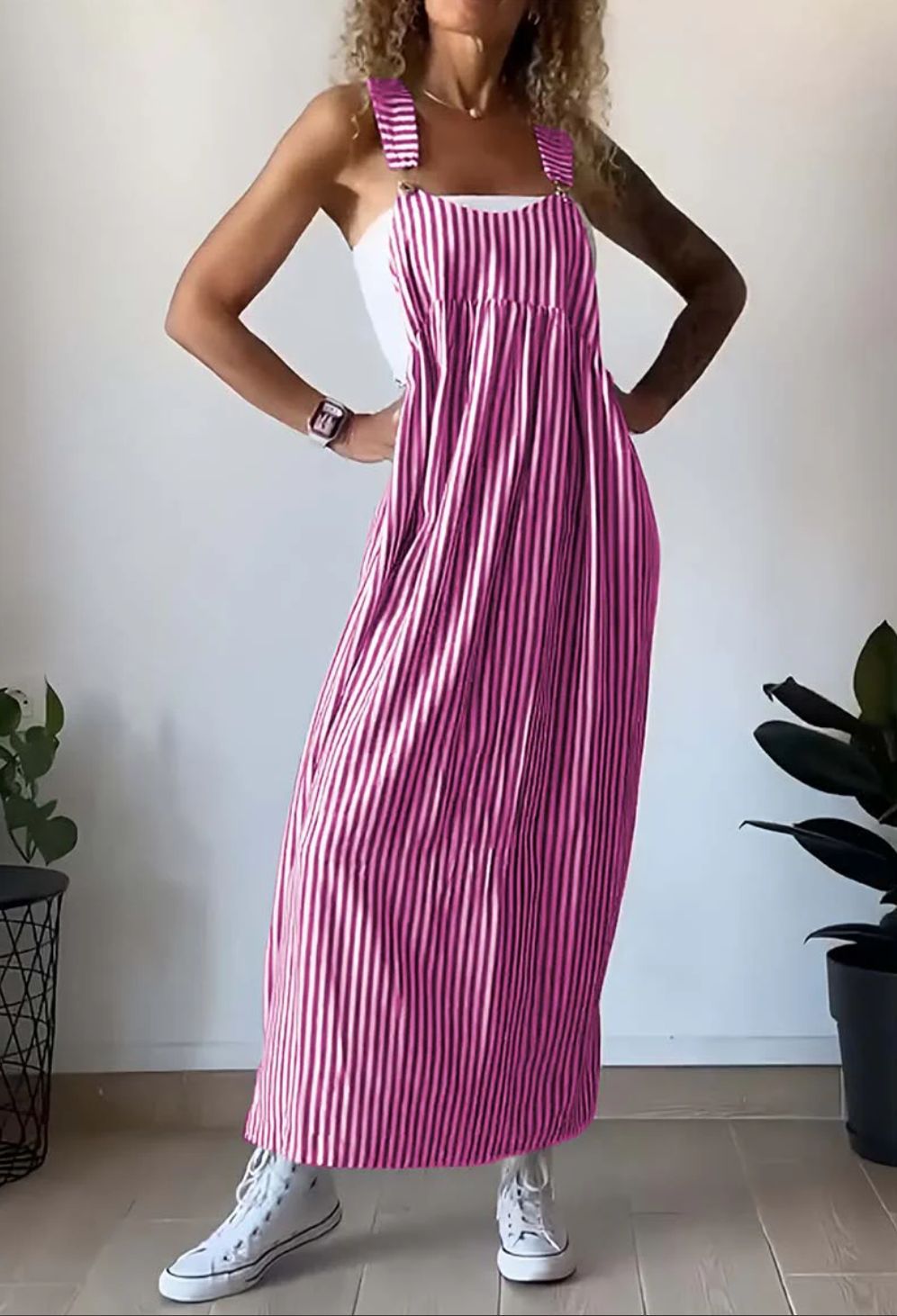 Herenshirt met brede strepen en bretels casual - StudioMarella