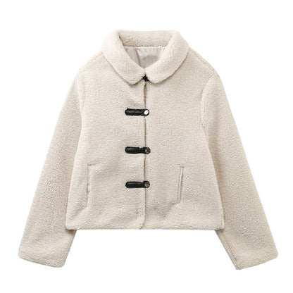 Dames Teddyjas Kort Zacht Elegante Jas