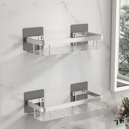Badkamerplank Zelfklevend Boren ABS RVS Hoekplank Douche Scandinavisch Modern