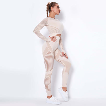 Dames Yoga Set Zacht Elastisch Lange Mouw