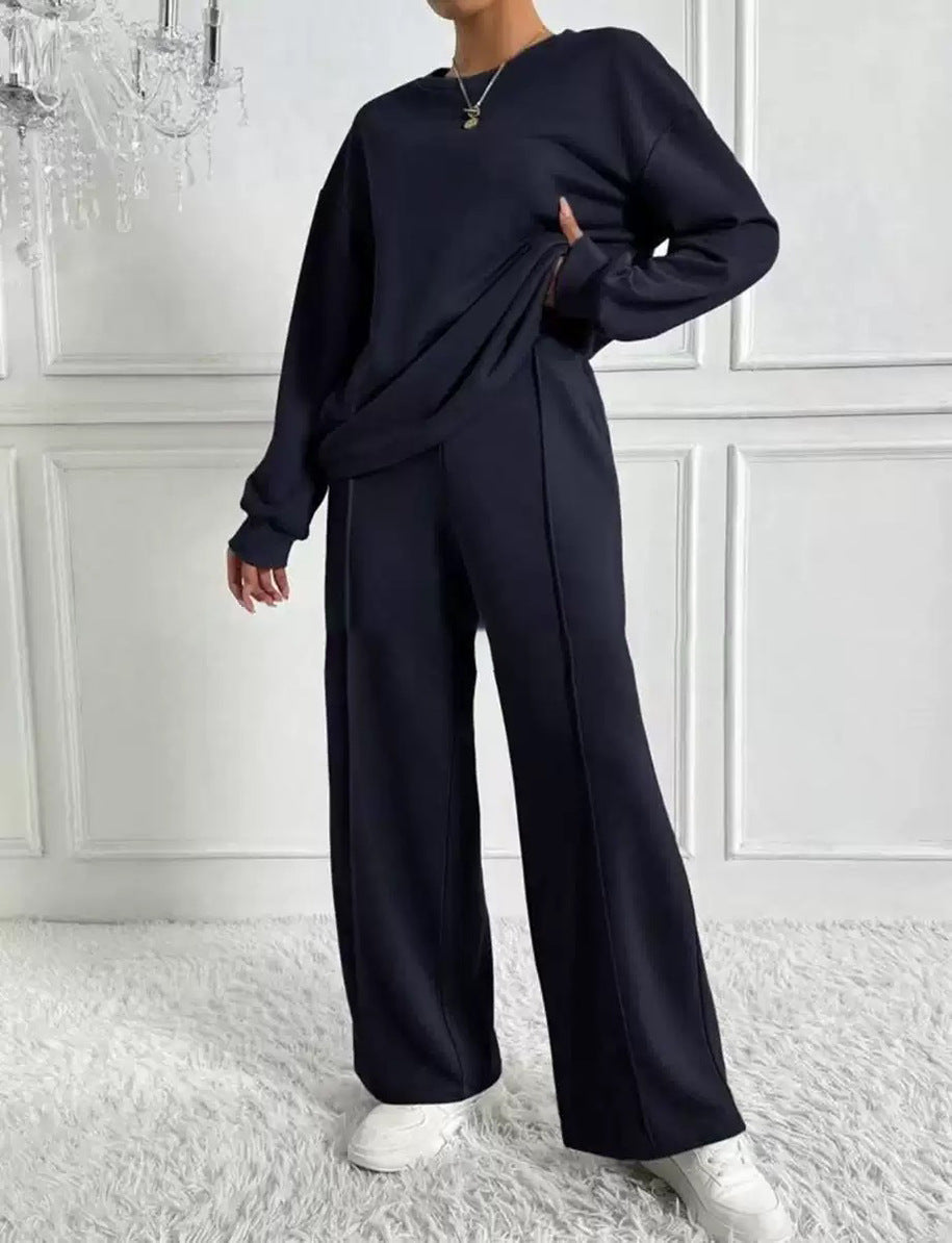 Dames Oversized Set Broek en Crewneck Koreaanse Stijl