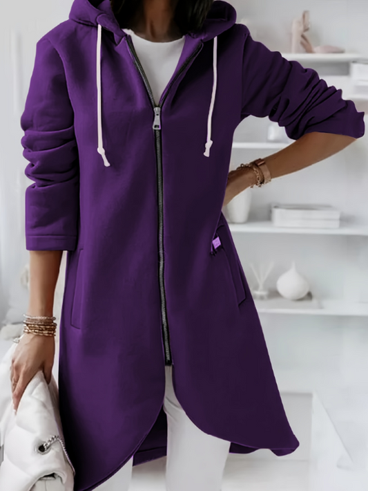 Dames Hoodie Lange Rits Vest Casual Capuchon - StudioMarella