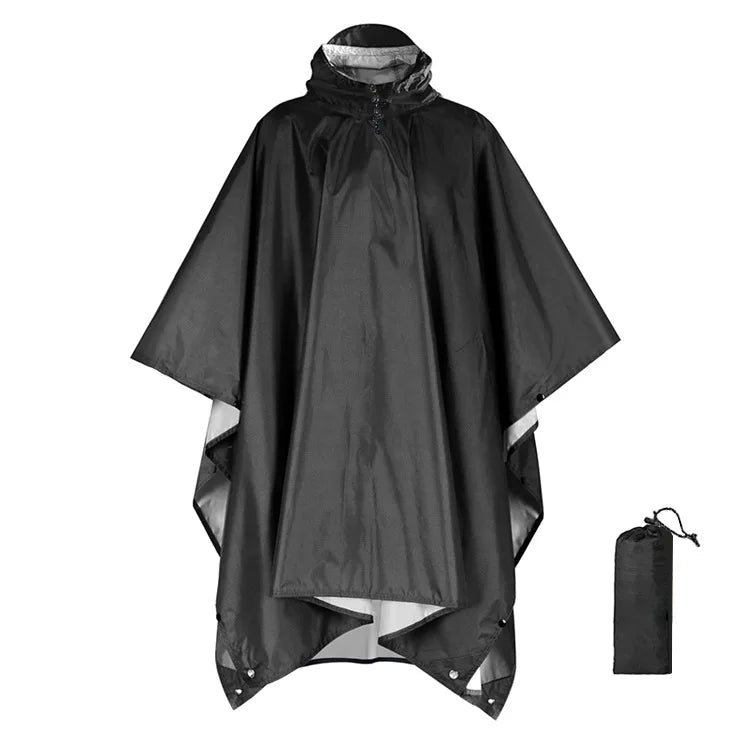 Waterdichte Regenponcho met Capuchon – 3-in-1 Outdoor Bescherming voor Wandelen Kamperen Tuin