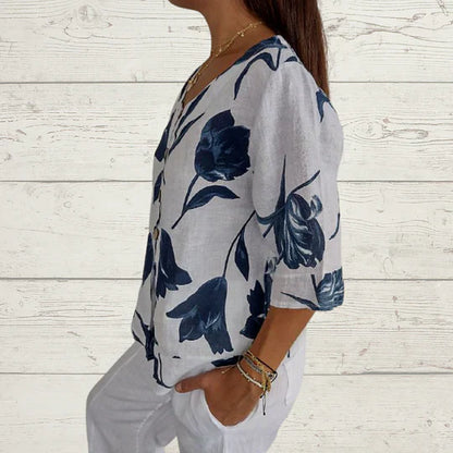 V-hals Tuniek Top Zomerse Jurk Stijl