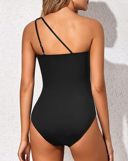Dames Badpak Een Schouder Elegant Model