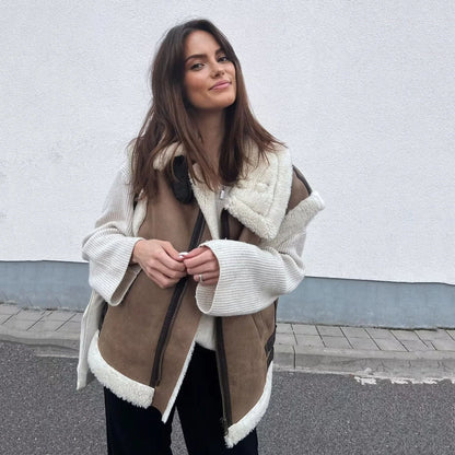 Dames Teddyjas Zacht met Aviator Stijl