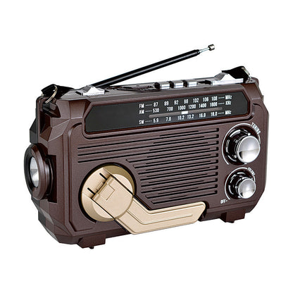 Multifunctionele noodradio op zonne-energie met handdynamo – voor outdoor en thuisgebruik