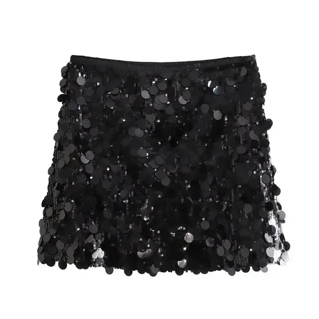 Korte Feestjurk voor Vrouw Glitter Minirok