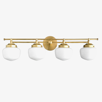Globe Wandlamp Klassieke Badkamer Schoolhouse Verlichting Mat Opaal Glas voor Spiegel en Wastafel