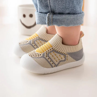 Antislip Babyschoensokken met TPR Zool Katoenen Bovenwerk voor Wandelende Peuters Eerste Stapjes Indoor