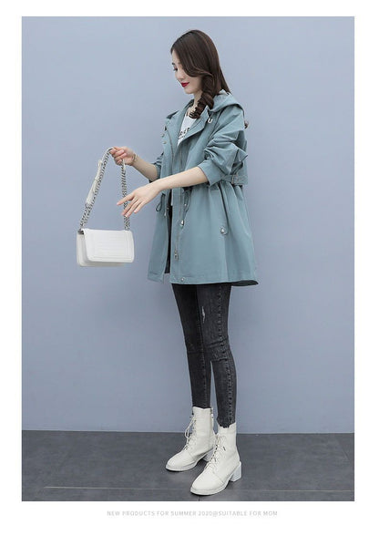 Dames Parka Jas Met Capuchon Waterdicht Modern Koreaans Design