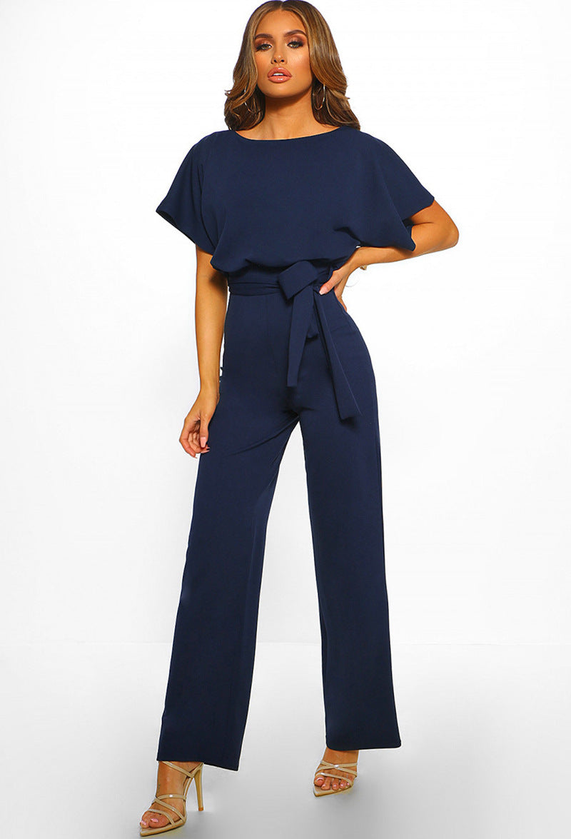 Vrouwelijke Jumpsuit Hoge Taille Comfortabele Pasvorm - StudioMarella