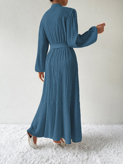 Vrouwenjurk Lange Mouwen met Taille Accent