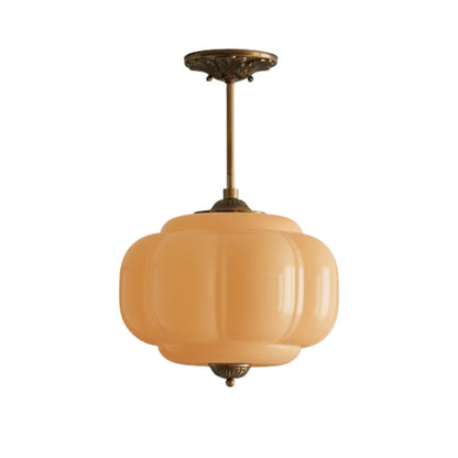 Vintage Melkglazen Hanglamp met Gegolfde Rand – Scandinavische Sfeerverlichting voor Keuken en Slaapkamer