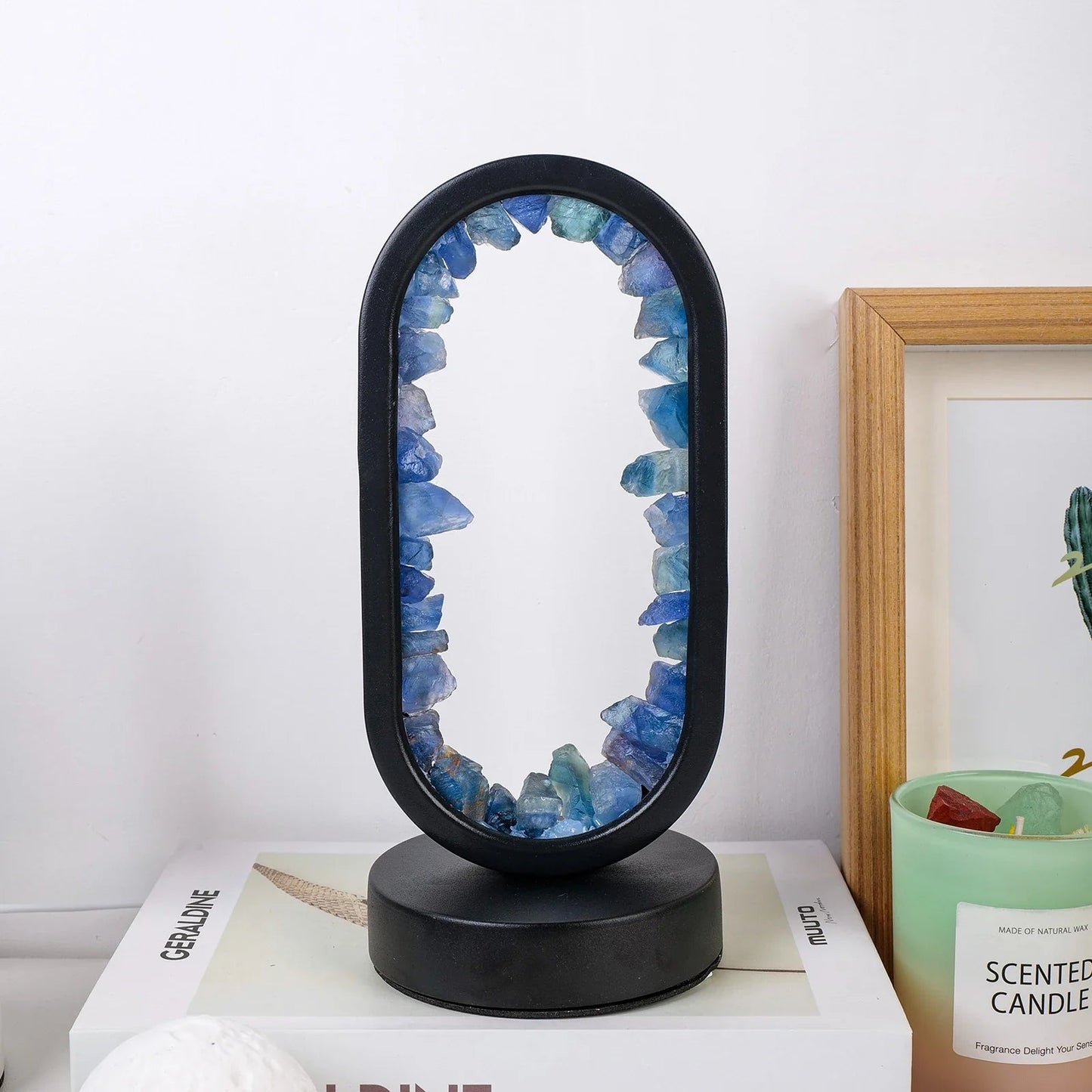 Tafellamp Amethist Handgemaakt Natuurkristal LED E14 Paars Roze Sfeer Slaapkamer Meditatie Yoga Rustgevend Decoratie Innerlijke Rust