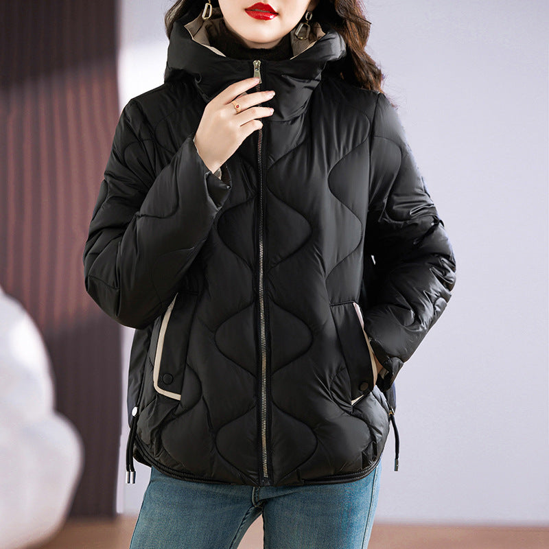 Dames Parka Jas Gewatteerd Waterdicht met Capuchon en Zakken