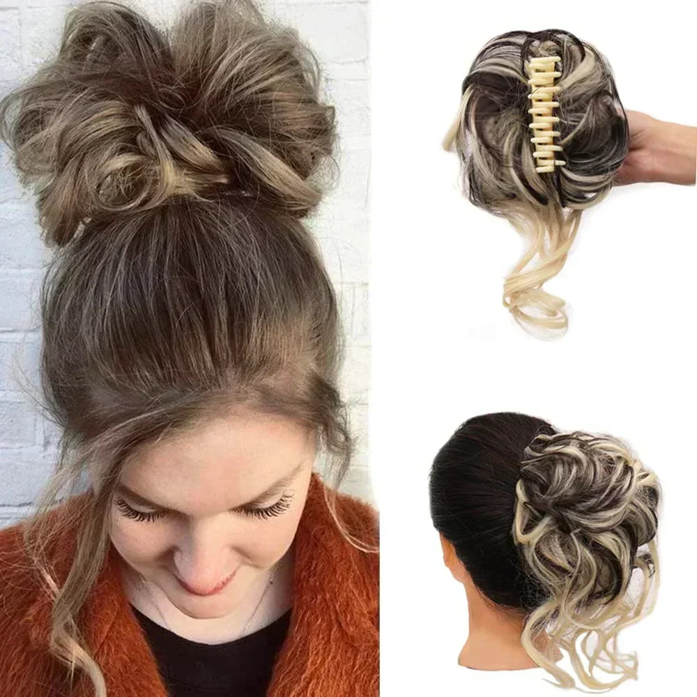 Clip-In Hair Bun met Krullen – Vollere Knot in Seconden zonder Styling