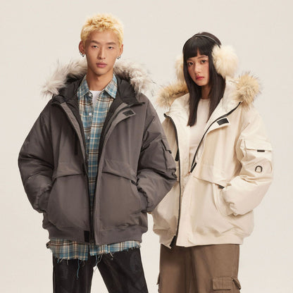 Dames Winterjas met Imitatiebontkraag Warm en Stijlvol